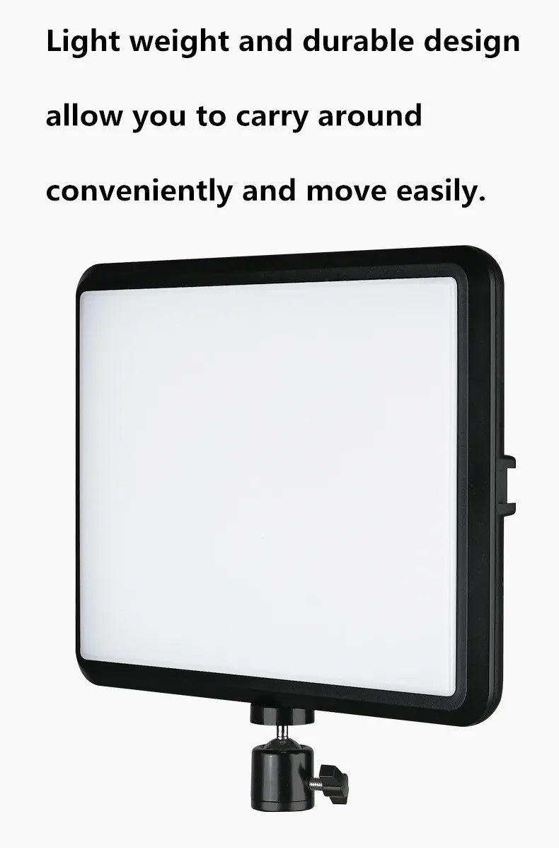 8/12 Inch LED Photography Video Panel Light Photo Studio Lighting Kit For Shoot Live Streaming Youbube With Tripod Stand