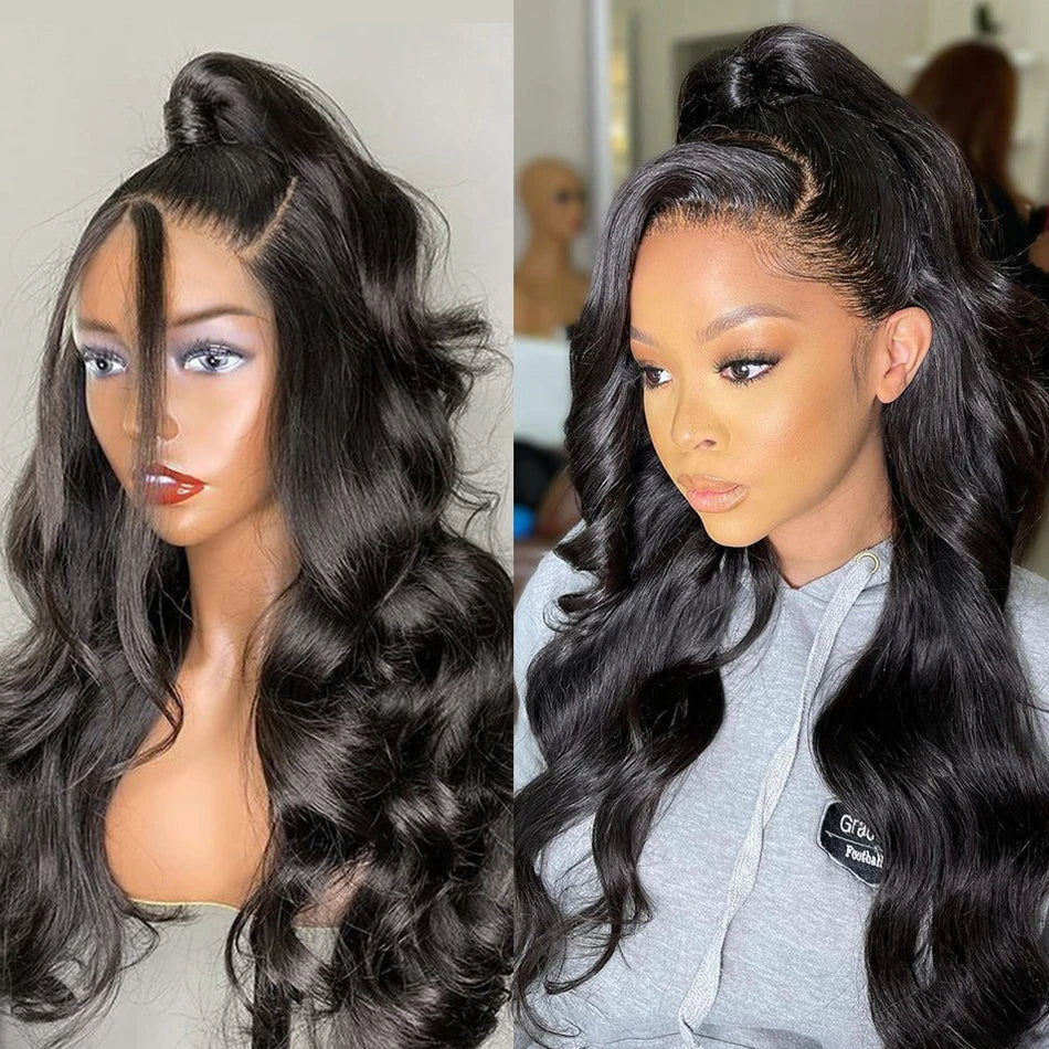 Tuneful HD Transparent 13x4 13x6 Lace Front Human Hair Wigs Raw Indian Body Wave Pre Plucked Human Hair Lace Frontal Wigs