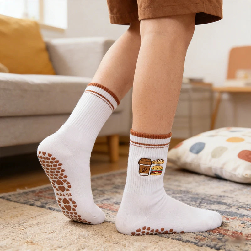 1pairs of women's Pilates socks, soft and comfortable, high elasticity and non restrictive, suitable for all seasons