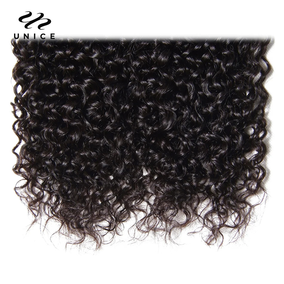 Unice Hair Peruvian Curly Hair Bundles 1 Piece Human Hair Extensions 8"-26" 100% Remy Human Hair Weave Bundles Natural Color