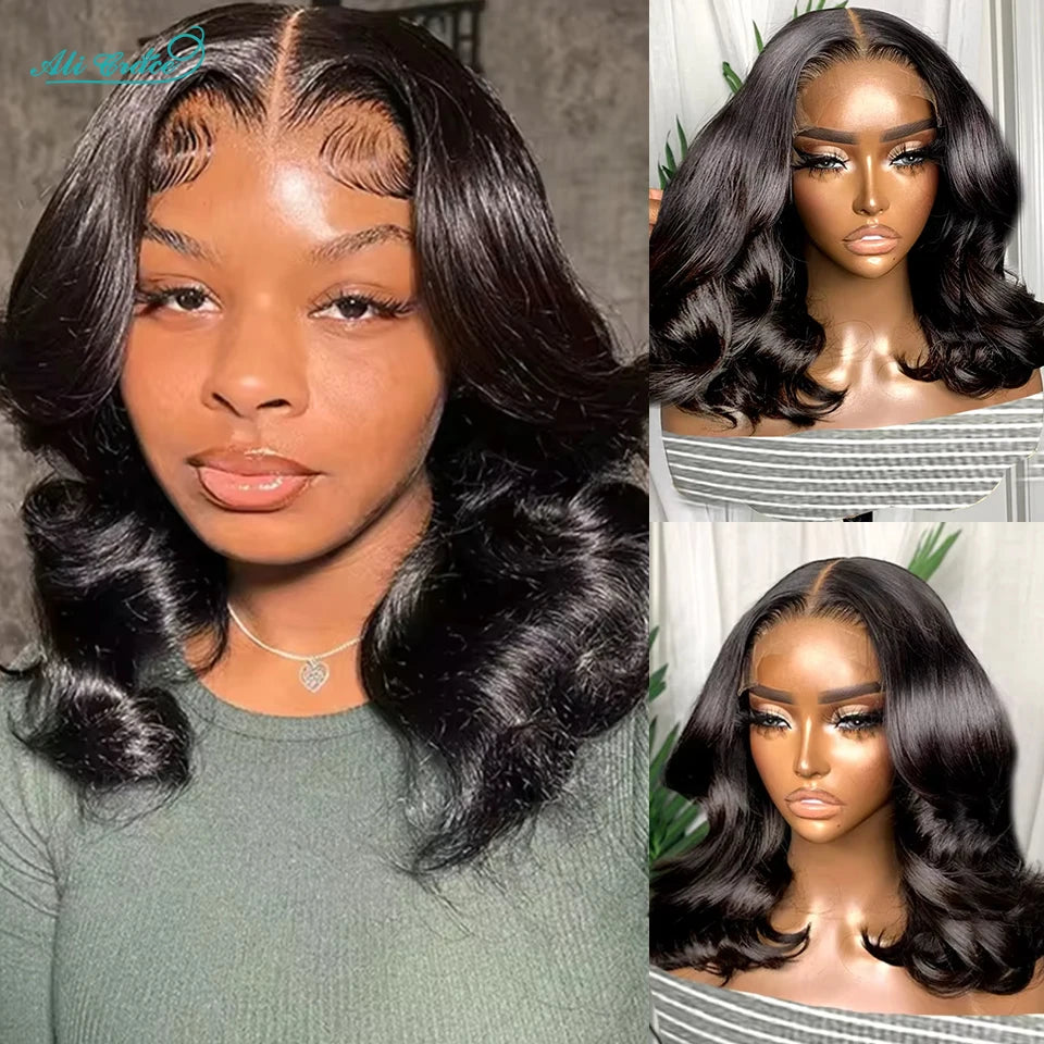 Ali Grace Body Wave Lace Closure Wig Brazilian Hair Bob 4x4 Closure Human Hair Wigs For Women Preplucked Short Bob Lace Wigs