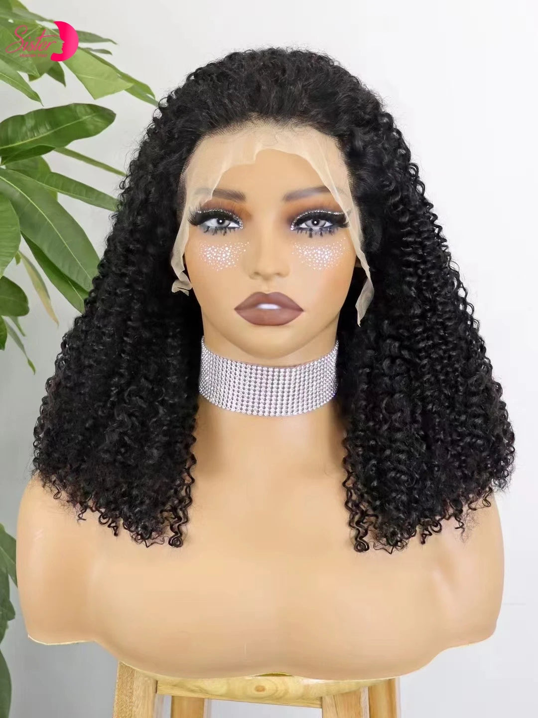 Premium 350% Density Kinky Curly Human Hair Wig - 13x4 Lace Front Bob Wig for Women