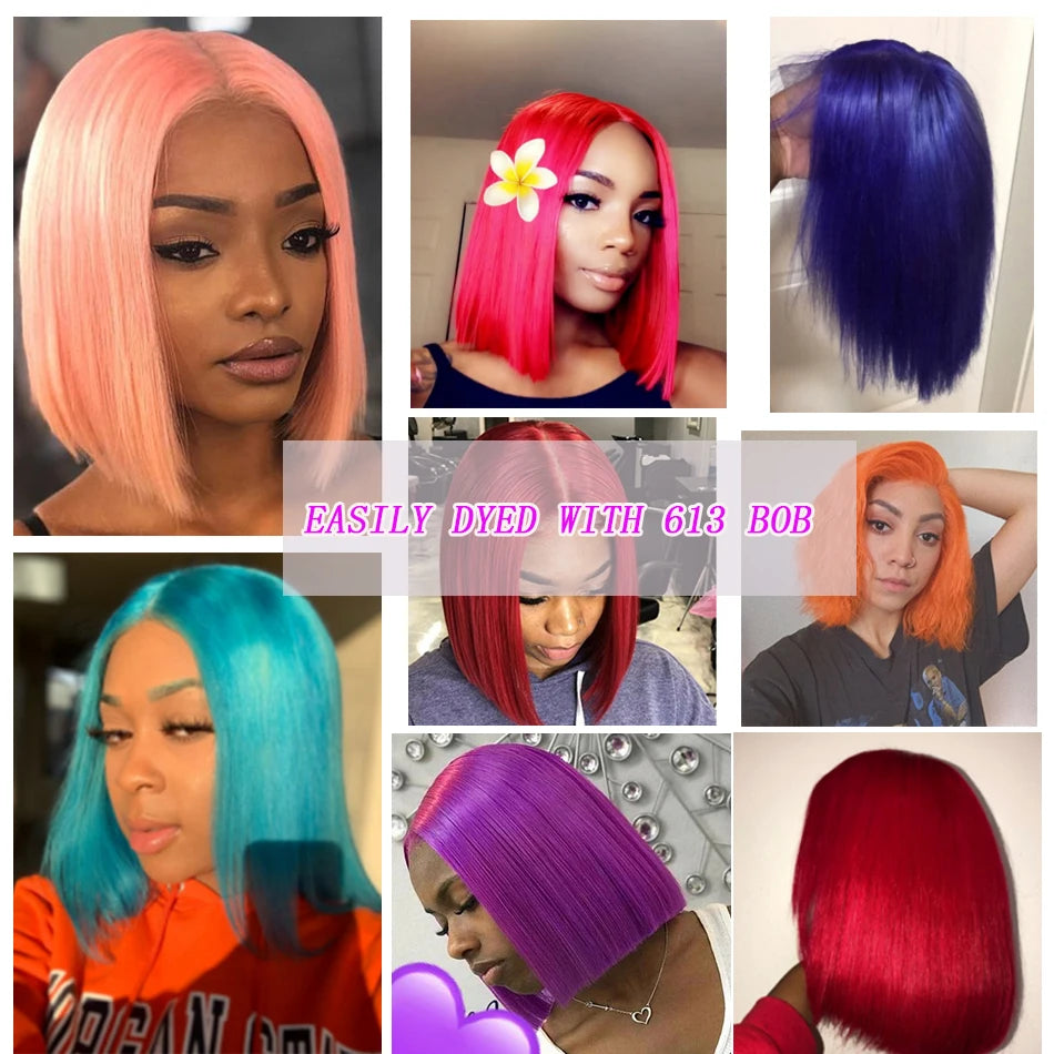 Tuneful 613 Blonde HD Lace Frontal Human Hair Wigs Bone Straight 13x6 HD Lace Front Wigs For Women Can Be Dyed To Any Colors