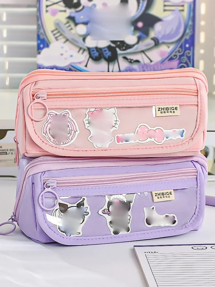 Prism Pencil Case Large Capacity Student Stationery Case Pencil Bag High Value Stationery Bag Multi-function Pencil Case