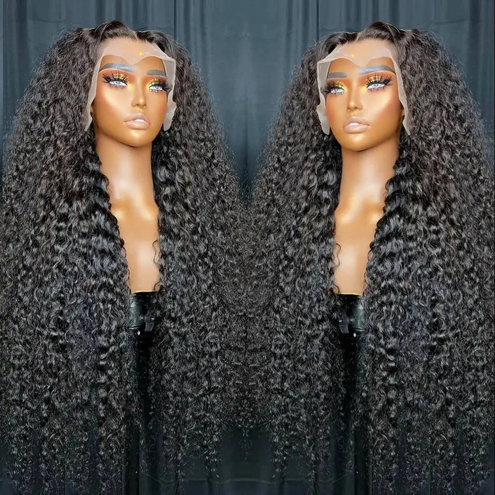 Deep Wave Lace Front Human Hair Wigs 200% Density 13x6 Lace Frontal Wigs 100% Human Hair Deep Wave Lace Front Wig Pre Plucked