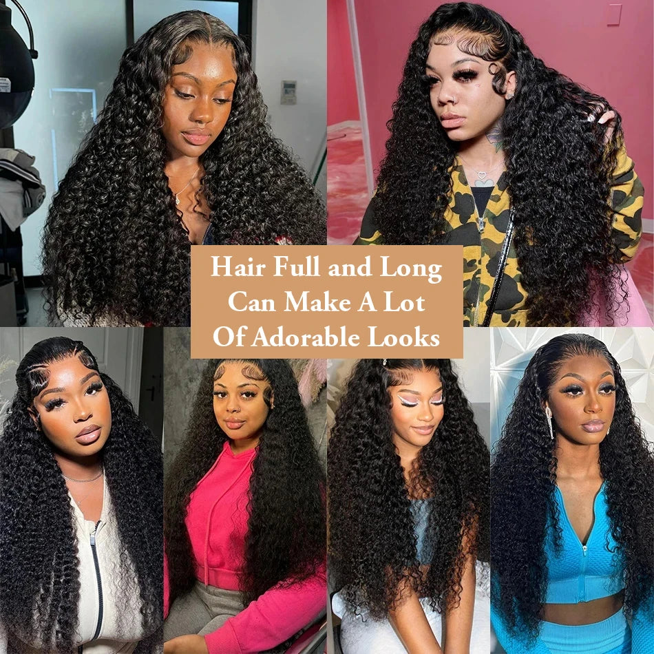 Premium 13x6 HD Lace Front Wig - Brazilian Virgin Deep Wave Human Hair 30 Inch