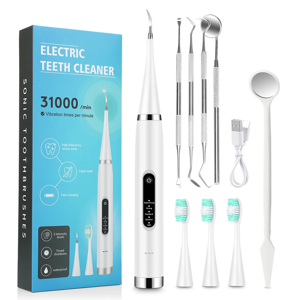 Electric Dental Scaler Calculus Remover Teeth Plaque Cleaner Teeth Whitening Dental Stone Removal 1pc Toothbrush head Oral Care