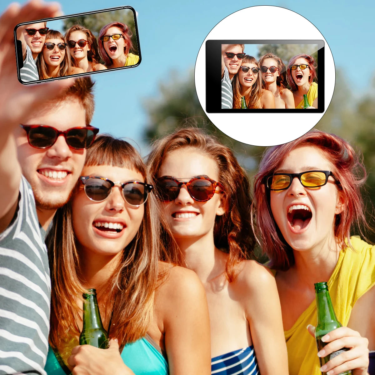 Mobile Phone Wireless Magnetic Selfie Monitor Screen For Smartphone Vlog Live Stream Video Recording for iPhone Android phone