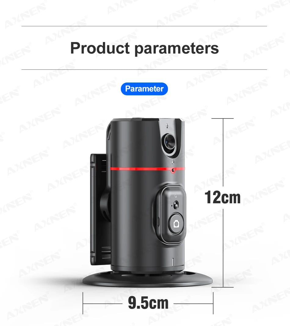 P02 Auto Face Tracking Stand 360° Rotation Phone Holder Desktop Following Gimbal Stabilizer for Smartphone Live Vlogging Video