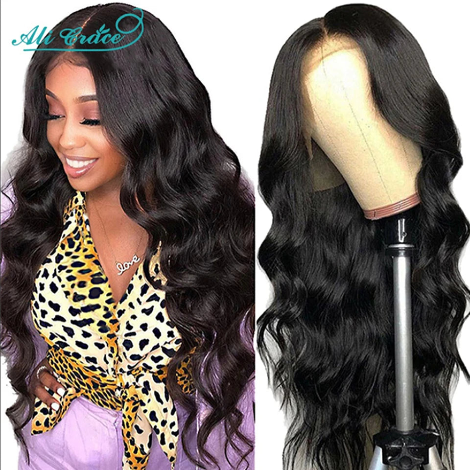 Ali Grace Body Wave Lace Front Wig Body Wave Human Hair Wigs for Women Brazilian Hair Pre-Plucked 13x4 Lace Frontal Hair Wigs
