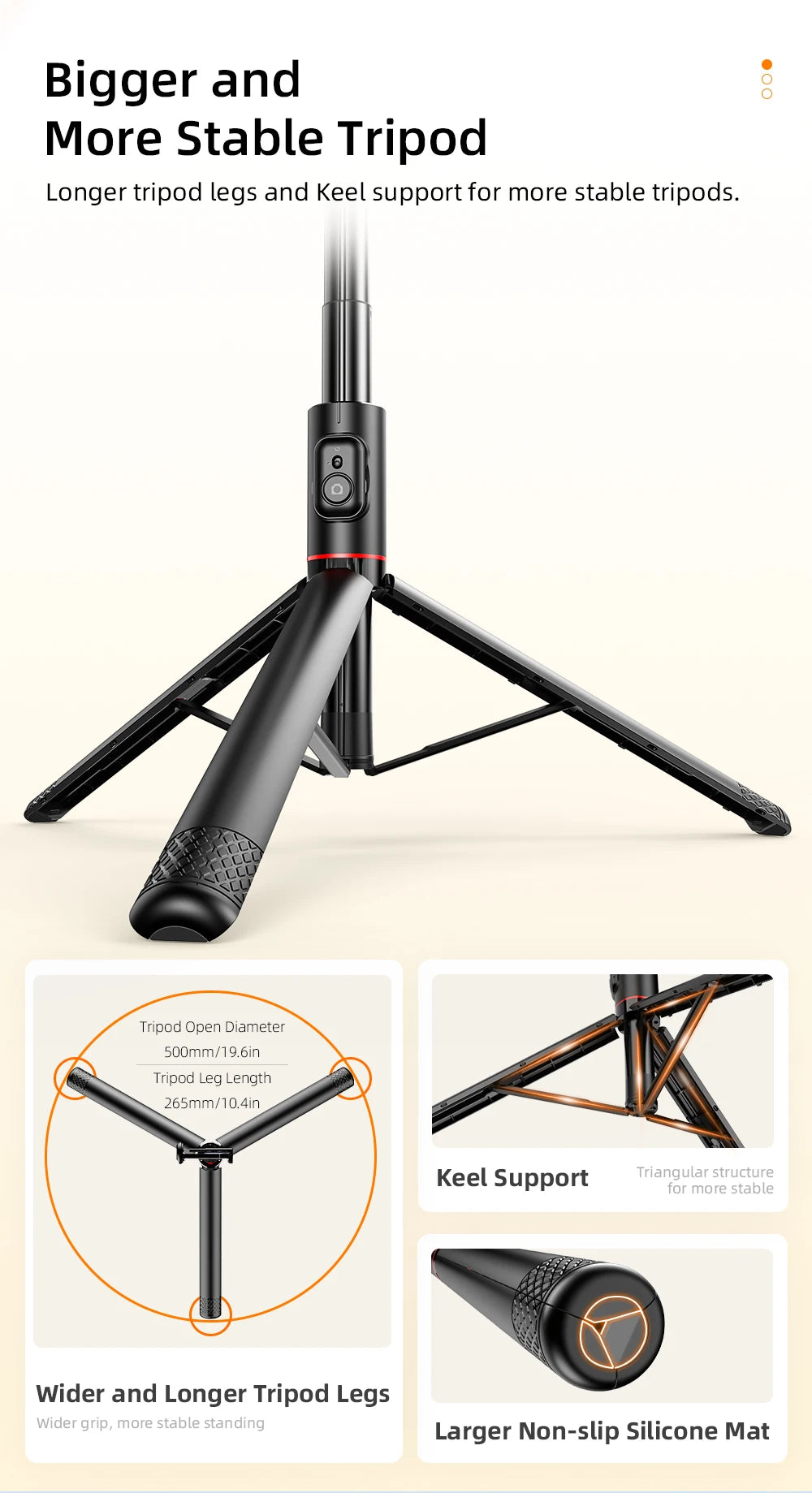 Wireless Selfie Stick Tripod for Smartphone, Aluminum Alloy 72 inch Selfie Stick Portable for iPhone 13 14 pro max Android Phone