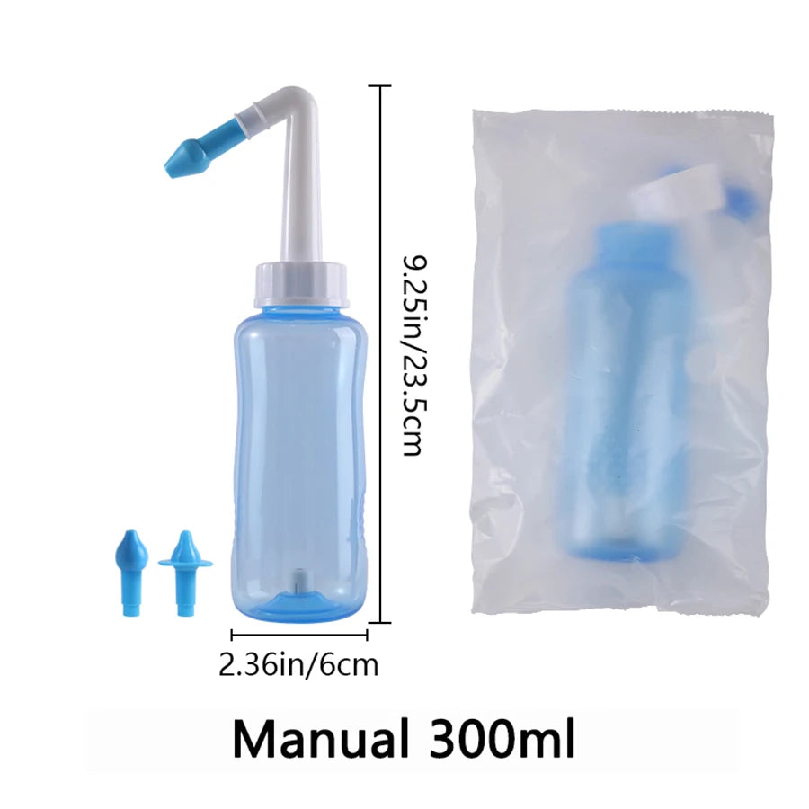 Nose Wash Cleaner Nasal Irrigator Rinse Bottle Nose Protector Avoid Allergic Rhinitis Adults Children Neti Pot 300ML 500ML