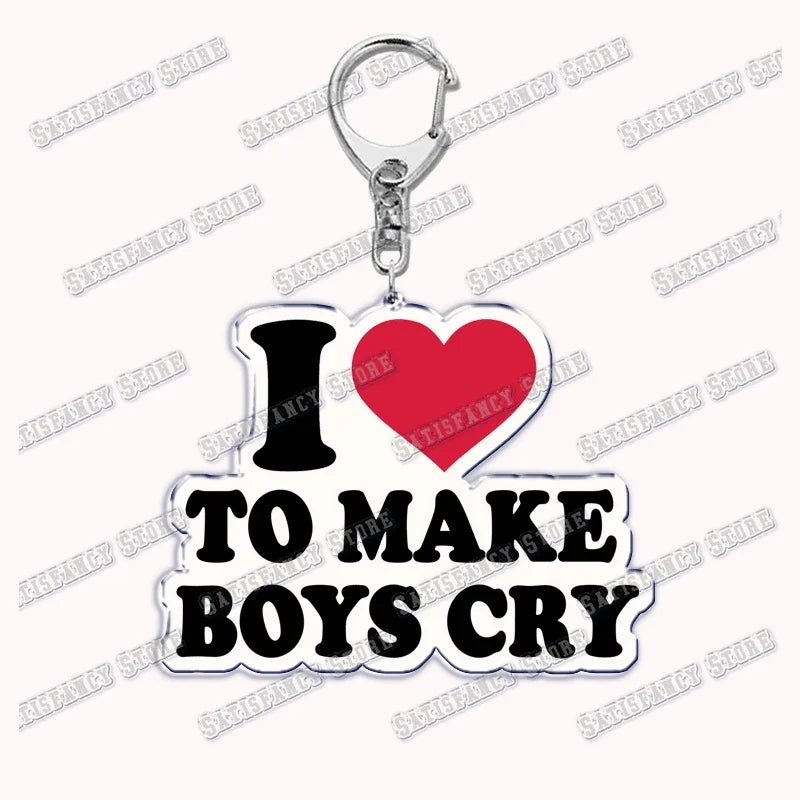 Custom I Love You My Fictional Boyfriend Awesome Girlfriend Keychain Emo Boys Hot Wife Mom Dad Key Ring Keychains Bf Gf Gifts