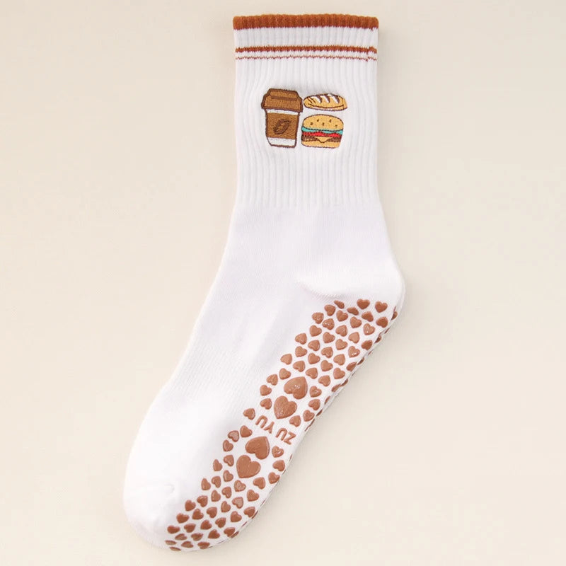 1pairs of women's Pilates socks, soft and comfortable, high elasticity and non restrictive, suitable for all seasons