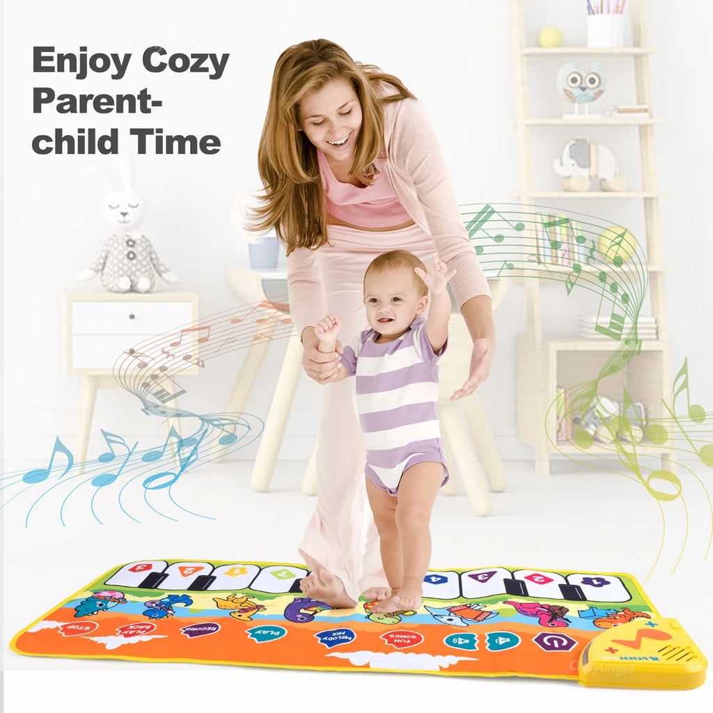 Piano Mat for Kids 80*30cm Toddlers Floor Keyboard Dance Mat Play Musical Carpet Music Instrument Toys Toddlers Girl Boy Gift