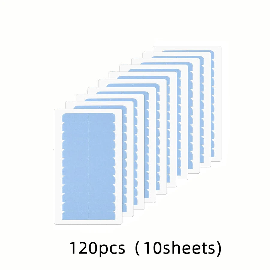 60/120/240pcs Double Sided Hair Extension Tape Adhesive Replacement Wig Tape Blue Hair Tabs for Extensions Beauty Tools