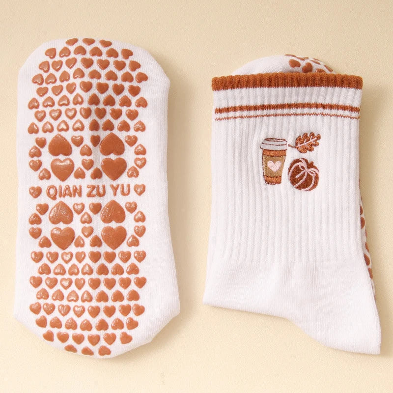 1pairs of women's Pilates socks, soft and comfortable, high elasticity and non restrictive, suitable for all seasons