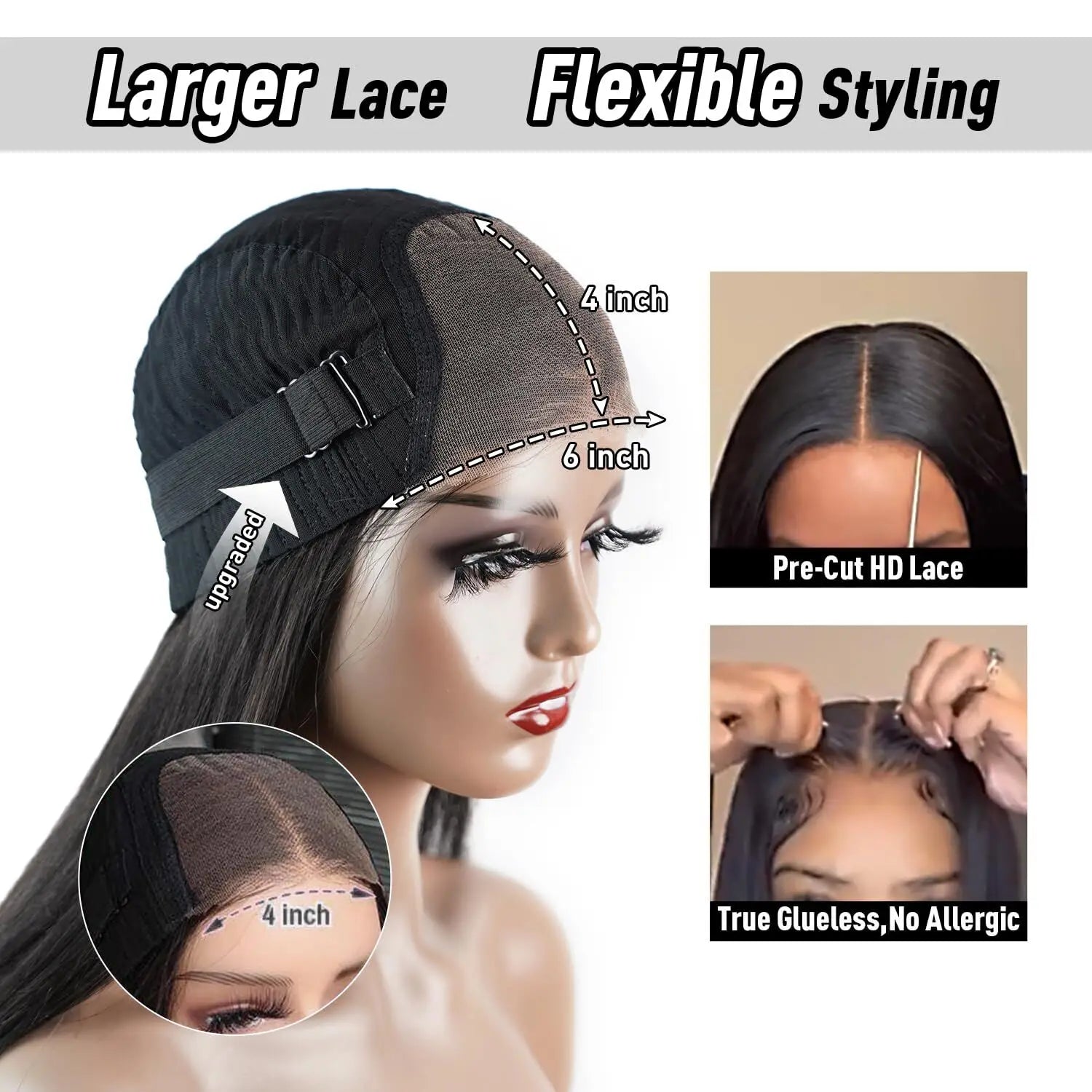 Wear And Go Glueless Bob Wigs ISEE Hair Pre Cut PrePlucked 6X4 Lace Front Human Hair Wigs Glueless HD Straight Glueless Wig