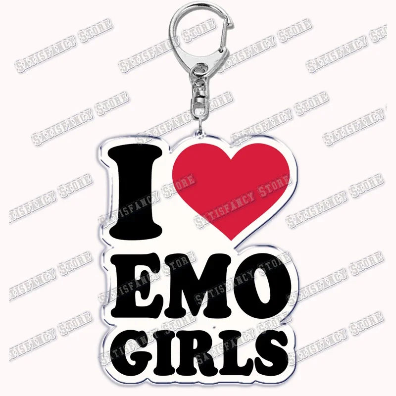 Custom I Love You My Fictional Boyfriend Awesome Girlfriend Keychain Emo Boys Hot Wife Mom Dad Key Ring Keychains Bf Gf Gifts