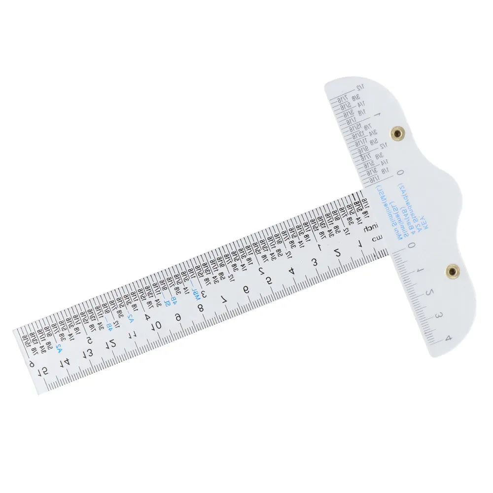 1PC Acrylic T-Square Ruler For Handtool In Both Inches And Metric Measurements Transparent Graduated Measuring Scale Rule
