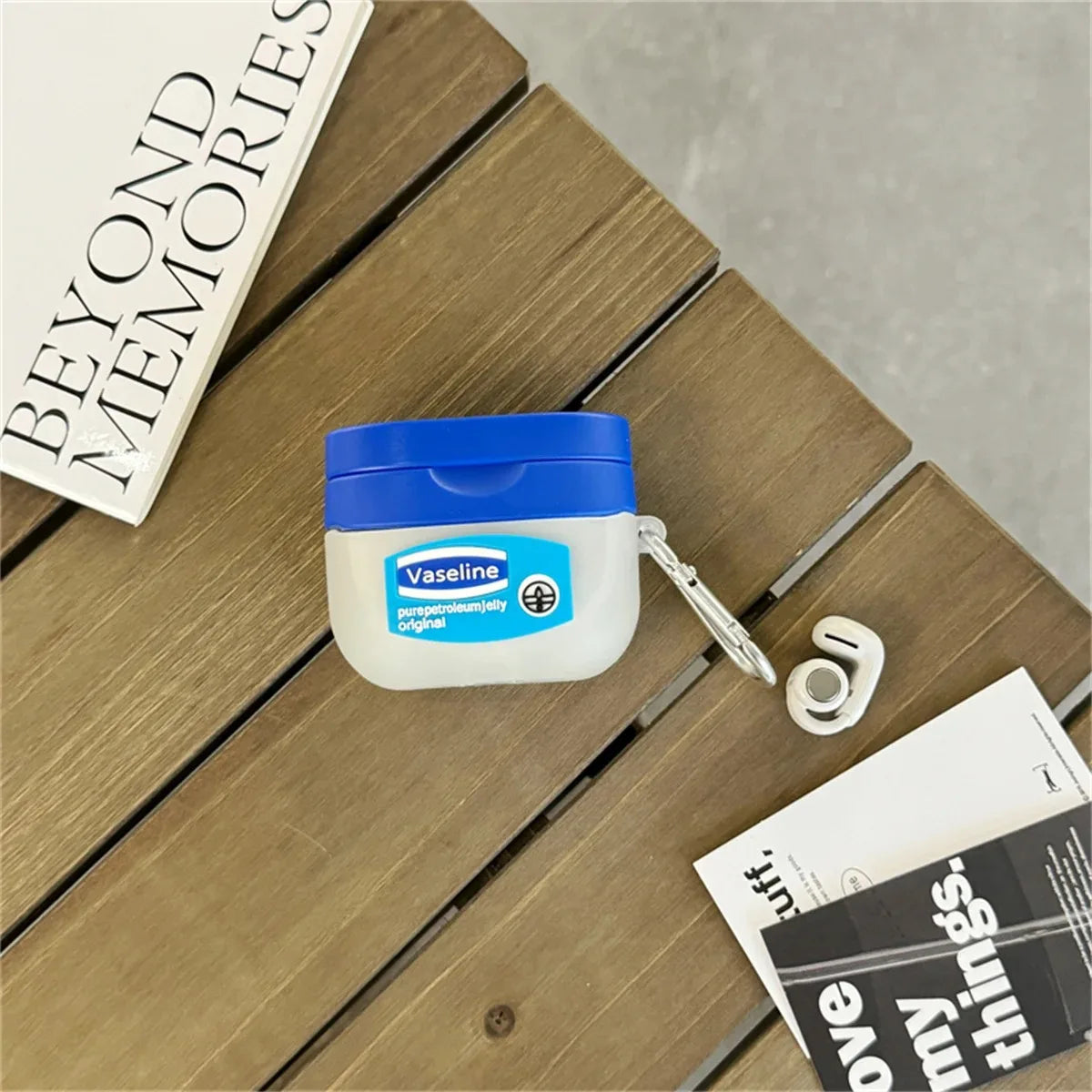 For AirPods 4 3 2 1 Pro Pro2 Earphone Case 3D Creative vaseline Case Silicone Protective Headphone Box With Pendant Cover