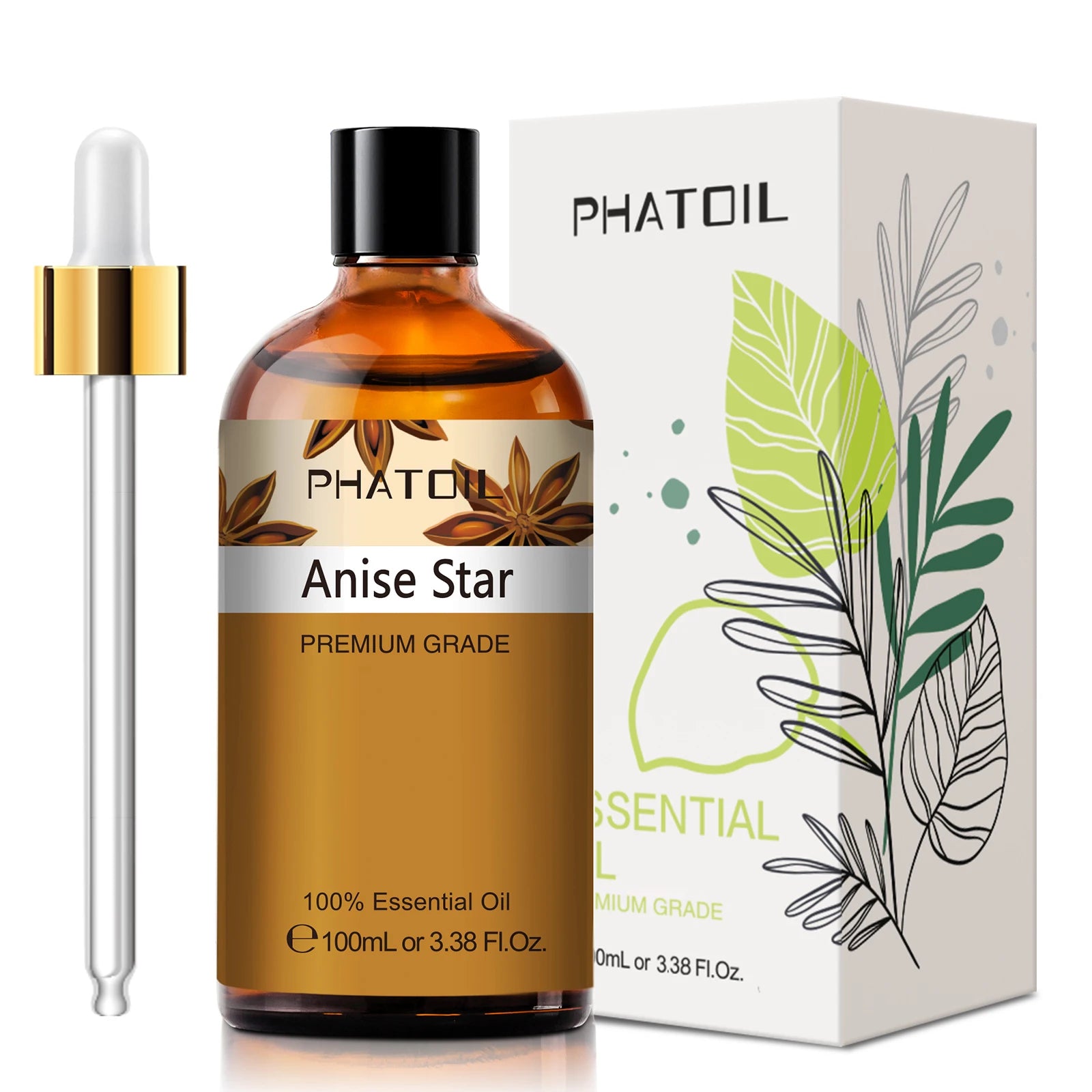 PHATOIL 100ML Spearmint Pure Natural Rose Essential Oils for Humidifier Diffuser Spa Massage Clove Bud Oregano Helichrysum