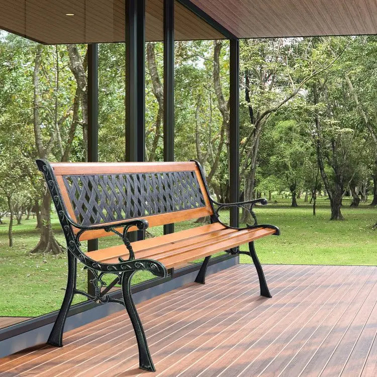 Cast Iron Outdoor Patio Bench