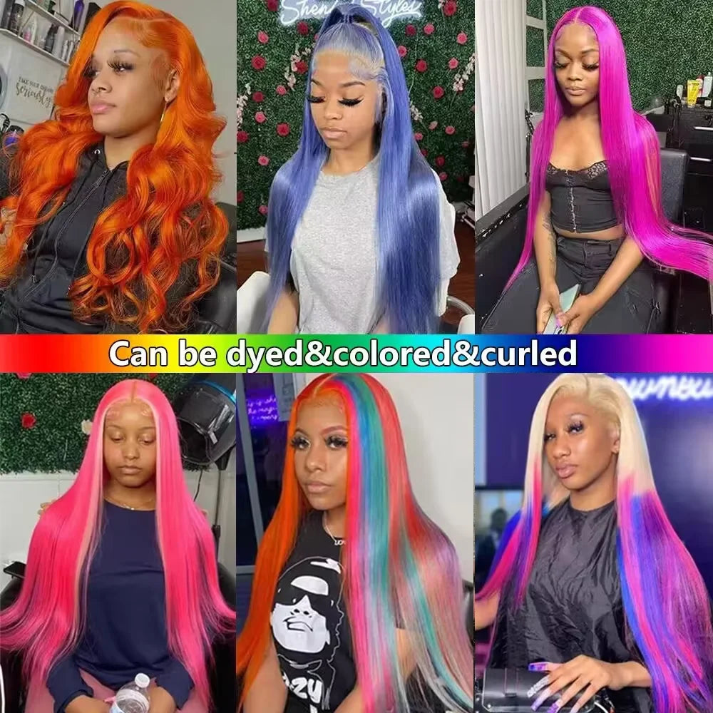 613 Blonde HD Lace Human Hair Wigs 13x6 Transparent Lace Frontal Wigs Bone Straight 100% Brazilian Human Hair Wigs 220 Density