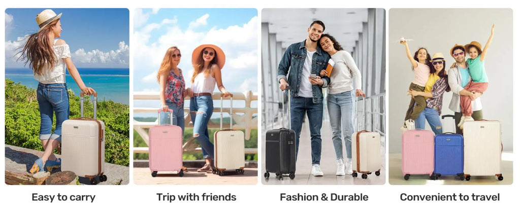 24/28 Inch Medium Suitcase ABS Hard Shell Lightweight Small Trolley Travel Cabin Luggage with 4 Double Spinner Wheels TSA Lock