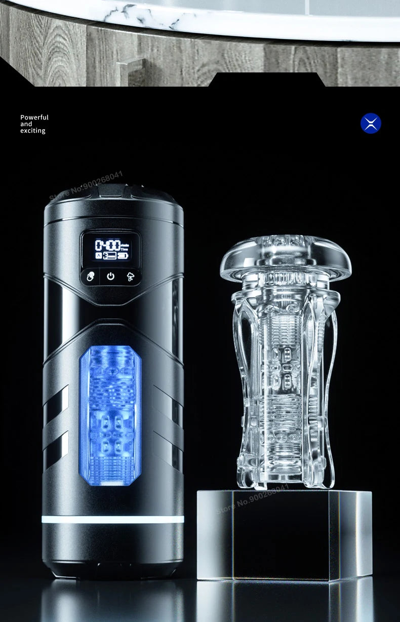 Automatic Heated Masturbation Cup for Men Sucking Pocket Pussy Adult Sex Toy Blowjob Machine Vagina Stroker Male Masturbators