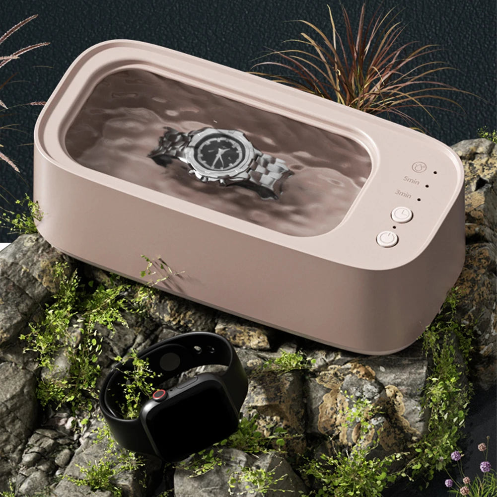 Ultrasonic 360 Degree Cleaning Machine Cleaners 45KHZ Multi Function with 500ML Sink for Eyeglass/Braces/Comb/Razor/Makeup Brush