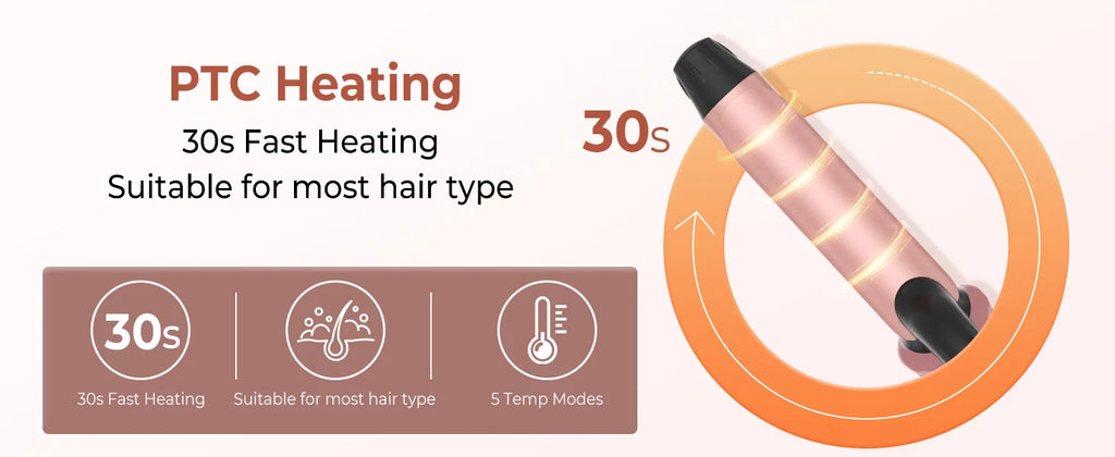 Ceramic Mini Hair Curler 25mm Travel Curling Iron Dual Voltage Curling Wand Small Hair iron Styler Curly Hair Products