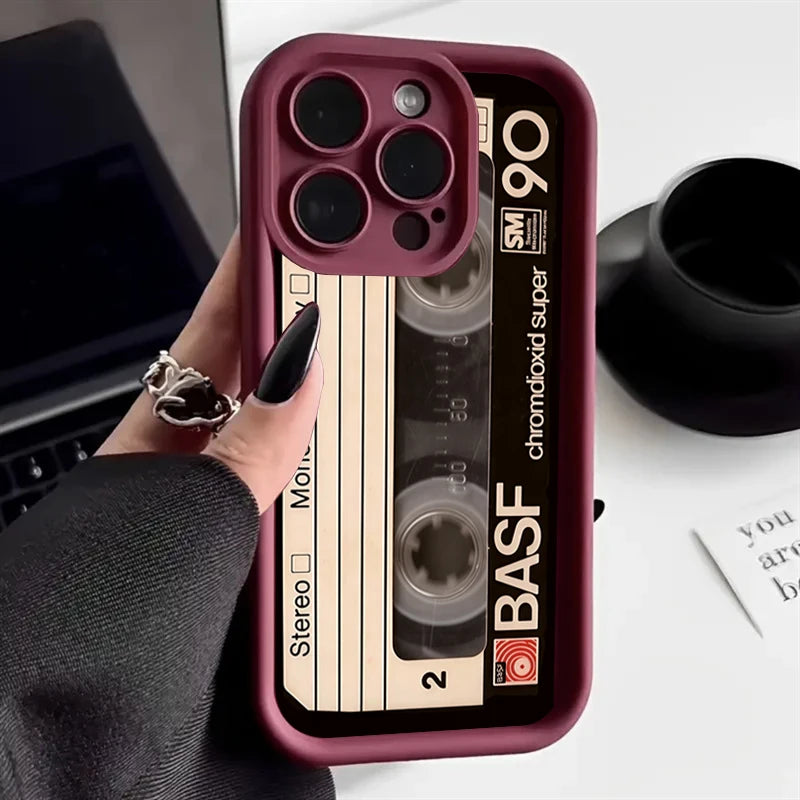 Lucky Tape Pattern Silicone Soft Phone Case For iPhone 17 16 15 14 13 12 11 Pro Max X XS XR 7 8 Plus 16E Shockproof Back Cover