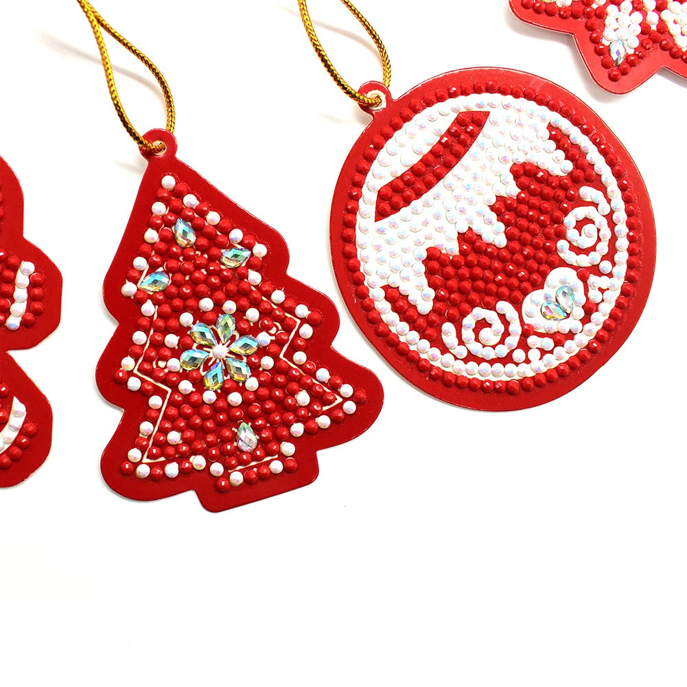 10-100pcs Special Shape Drill Christmas Tree Pendant Diamond Painting Pendant 5D DIY Christmas diamond Key Chain Kits Decor