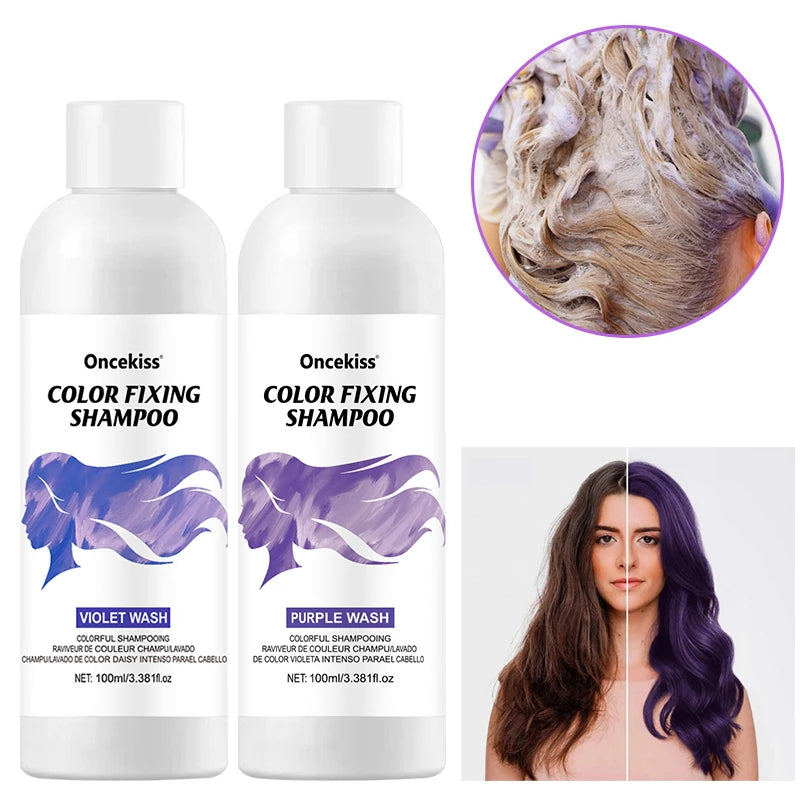 100ml Hair Color Shampoo,Fixed Color,Long-Lasting Semi-Permanent Dye,Unisex-adult Tinted Shampoo Hair Dye for Normal Hair Type