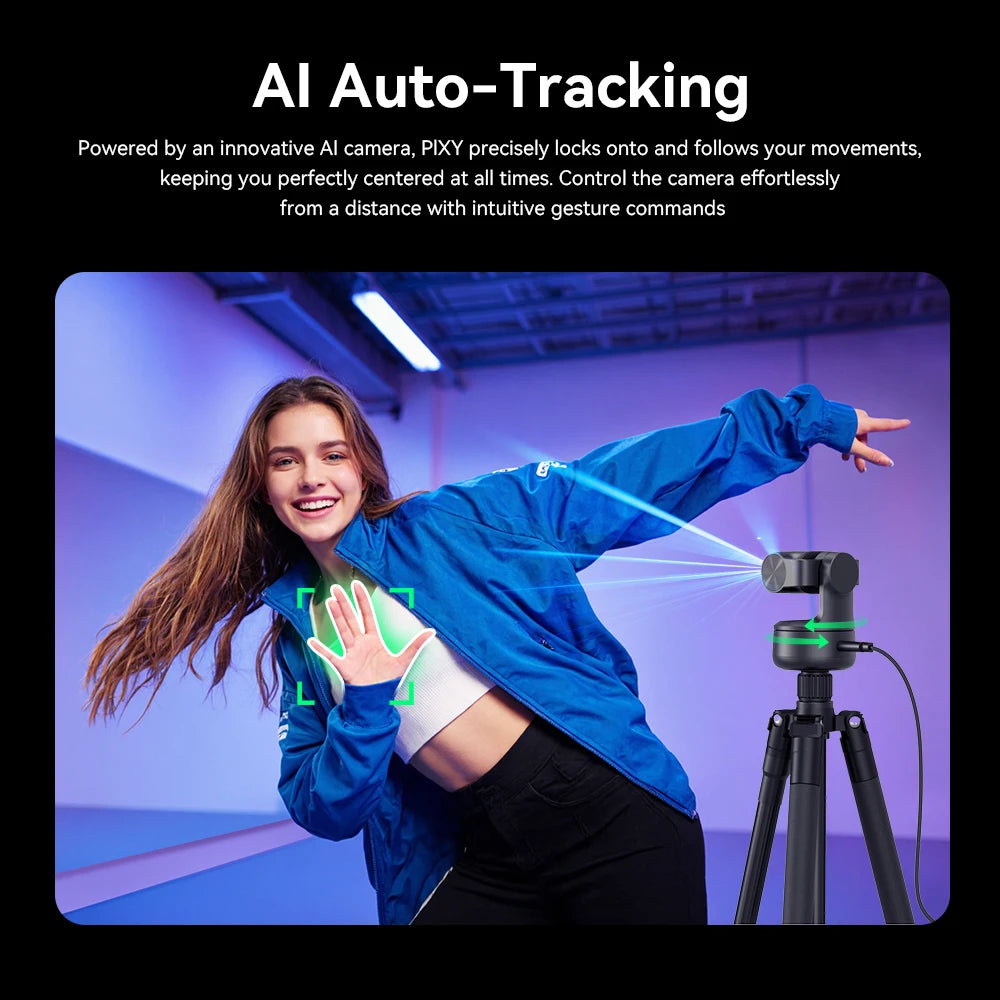 4K Webcam PTZ Web Camera EMEET PIXY Dual-Camera AI Tracking Video Camera for Streaming With SonySensor Gesture Control Autofocus