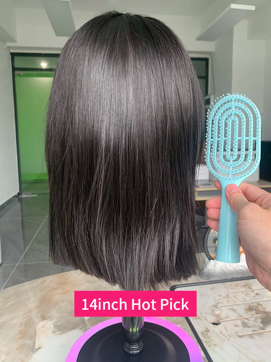 5x5 13x4 13x6 Bone Straight Bob Short Wigs Half Lace Front Wig Human Hair Vietnamese Raw Human Hair Lace Frontal Wig 250 Density