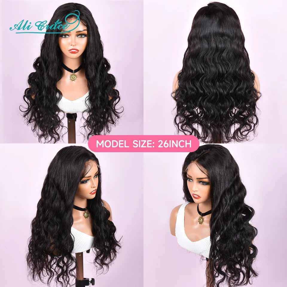 AliGrace 5x5 HD Lace Closure Wigs Brazilian Body Wave Remy Human Hair Wigs Pre-Plucked Hairline With Baby Hair HD Lace Wigs