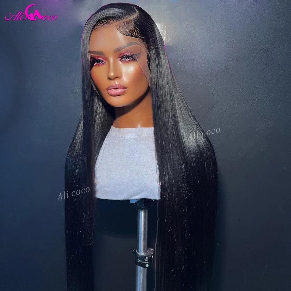 34-36 Inch Straight Honey Blonde Lace Front Wig - 200% Density Brazilian Remy Human Hair Wig