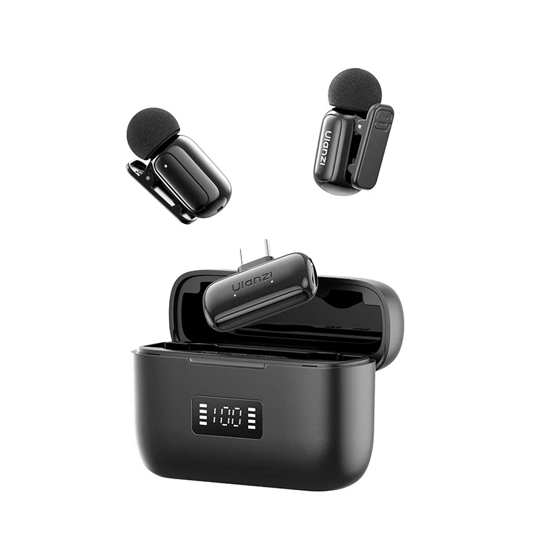 Ulanzi A200 Mini Mic 48kHz/24bit 100m SNR 75dB for Smartphone Camera Livestreaming Street Interview Vlogging Wedding Videography