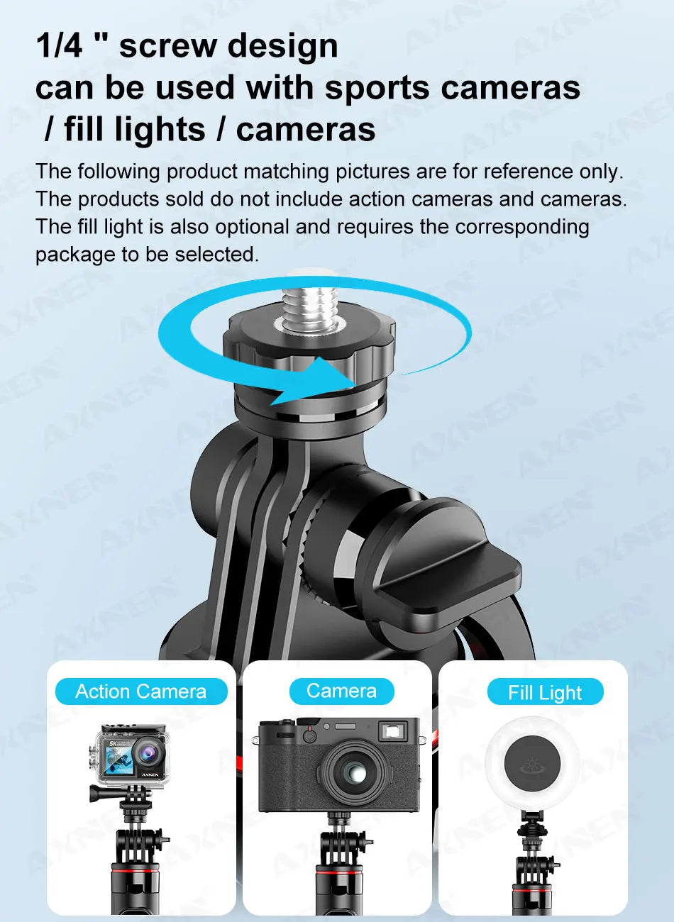 AXNEN Mobile Phone Tripod C12/C13 Tipods for Cellphone Gopro Action Camera, 1325mm Stand with Wireless Bluetooth Remote for Live
