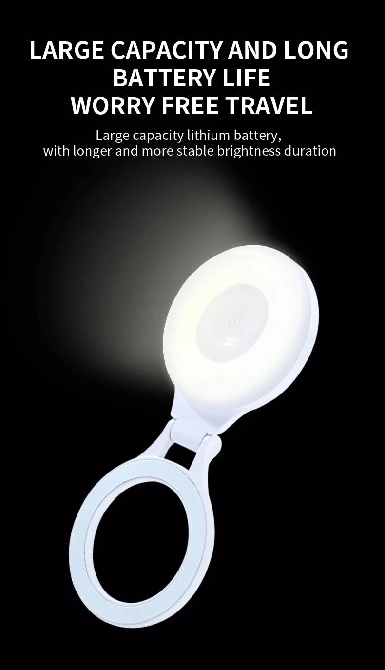 Portable Magnetic Mobile Phone Selfie Fill Light, Rechargeable Phone Selfie Light for Selfies/Photography/TikTok/live streaming