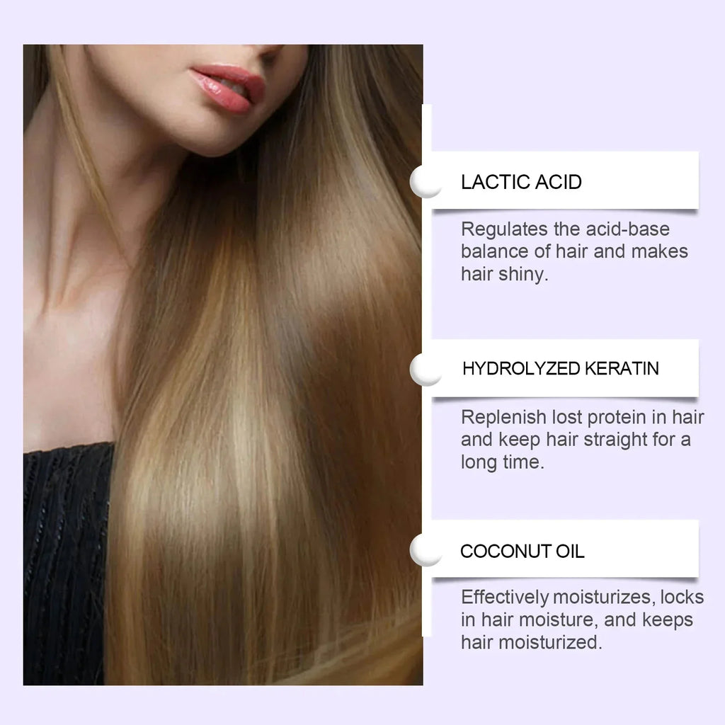 Protein Straightening Cream Nourishes Softens Hair Creating Silky Smooth Hair Repair Frizz Curls Naturally Without Damaging Hair