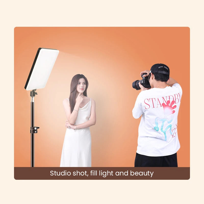 14inch 10inch LED Video Light Panel EU Plug 3200K-6000K Photography Lighting Remote Control For Live Streaming Photo Studio Lamp