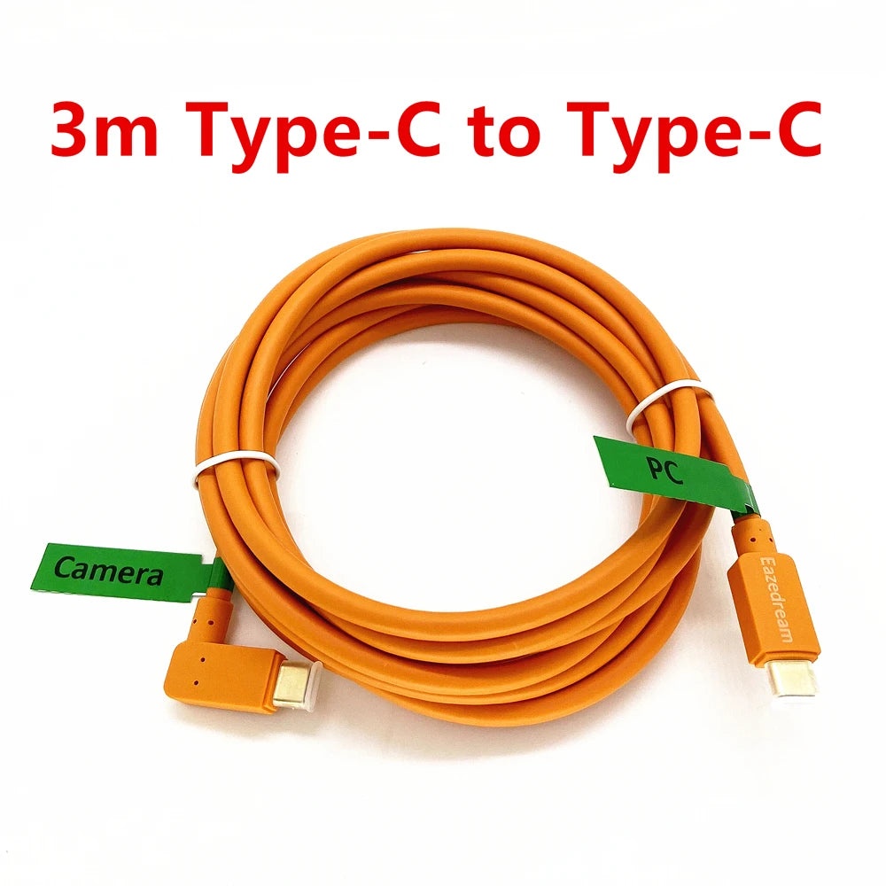 Eazedream 3m/5m Type-C USB to USB-C Live Stream Tethered Cable for Sony Canon Nikon Camera PC Imaging Edge Webcam Youtube Tiktok
