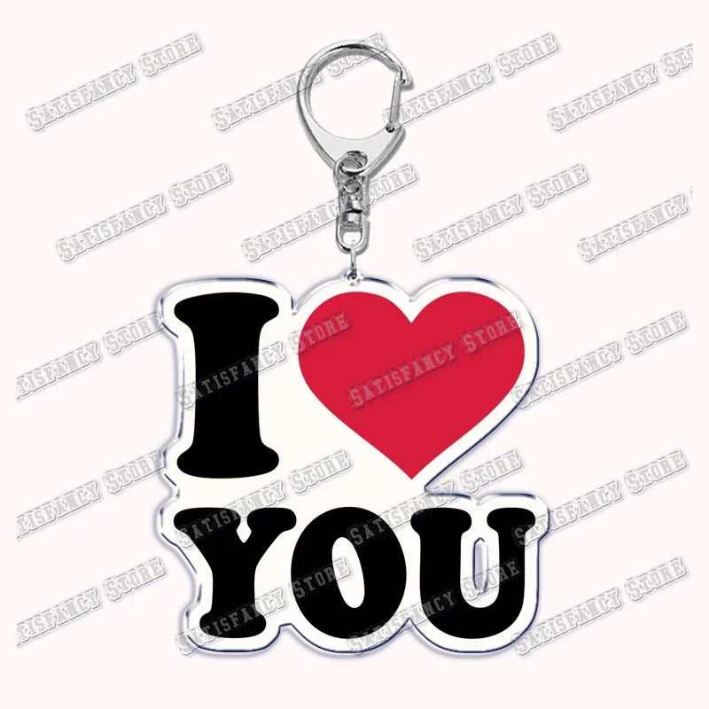 Custom I Love You My Fictional Boyfriend Awesome Girlfriend Keychain Emo Boys Hot Wife Mom Dad Key Ring Keychains Bf Gf Gifts