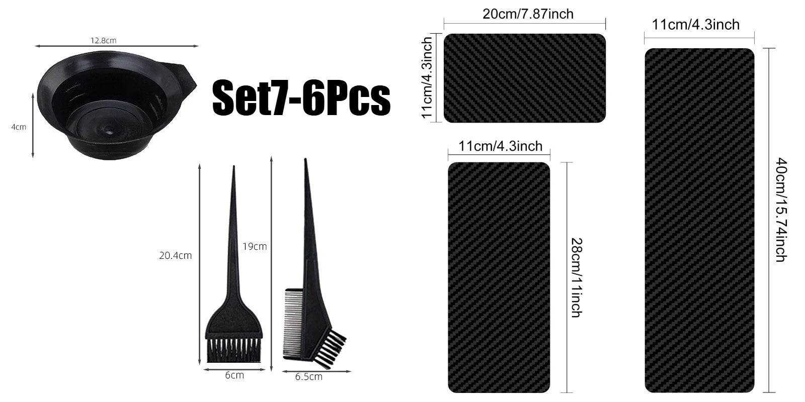 1-6Pcs Salon Hairdressing Coloring Board Barber Hair Color Dye Applicator Professional Barbershop Tinting Tools Accessories