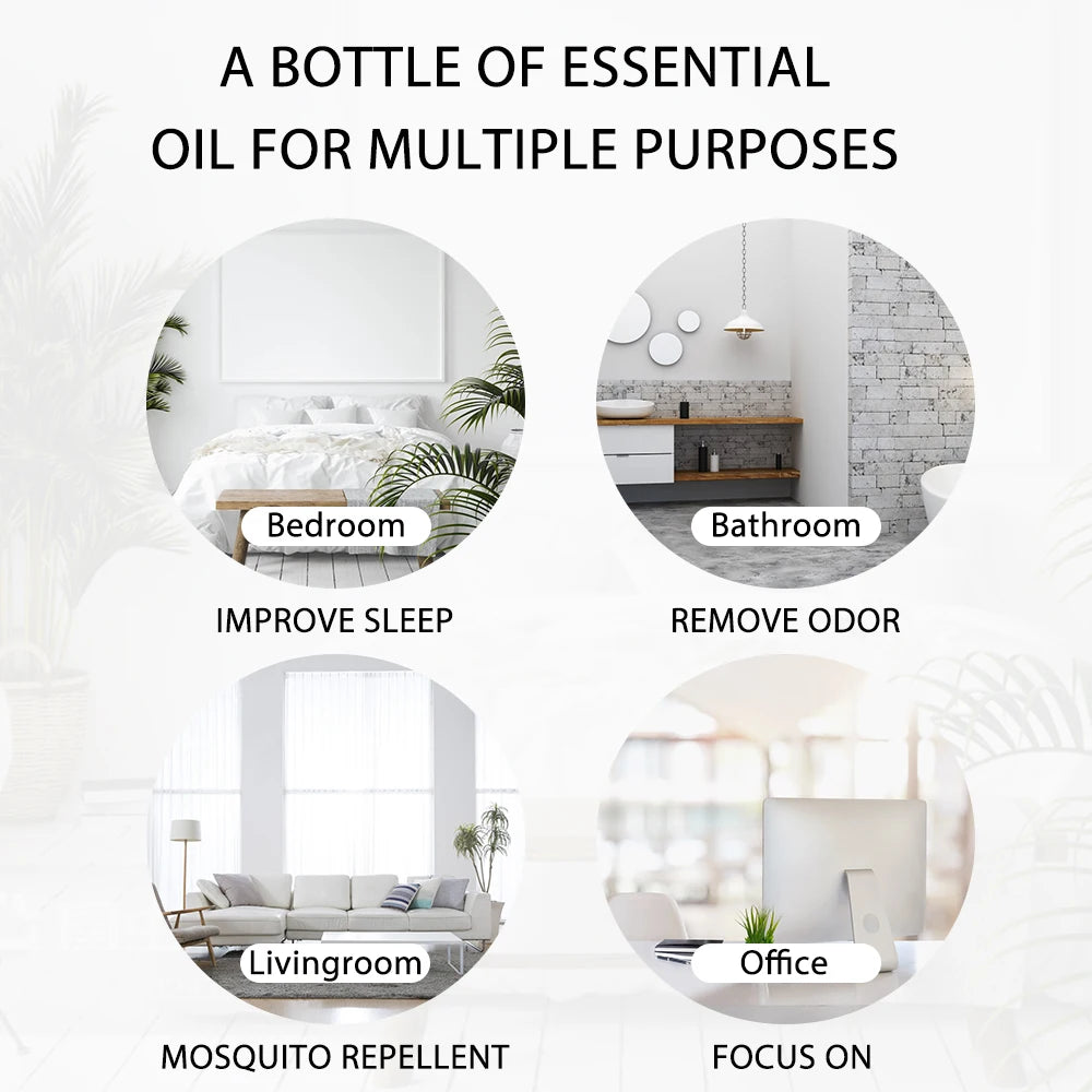 PHATOIL 100ML Spearmint Pure Natural Rose Essential Oils for Humidifier Diffuser Spa Massage Clove Bud Oregano Helichrysum