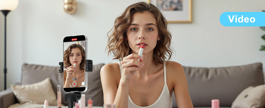 KingMa Magnetic Phone Vlog Selfie Touchscreen Monitor, with Zoom, Wireless Recording, Phone Rear Camera for iPhone Selfie TikTok