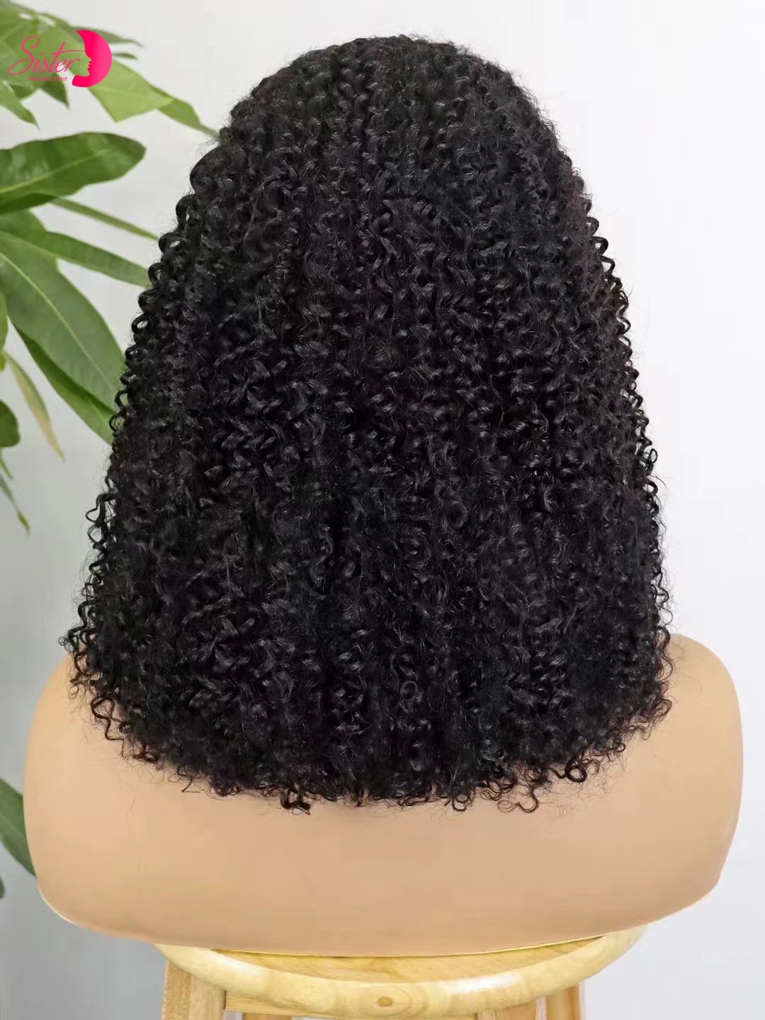 Premium 350% Density Kinky Curly Human Hair Wig - 13x4 Lace Front Bob Wig for Women